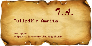 Tulipán Amrita névjegykártya